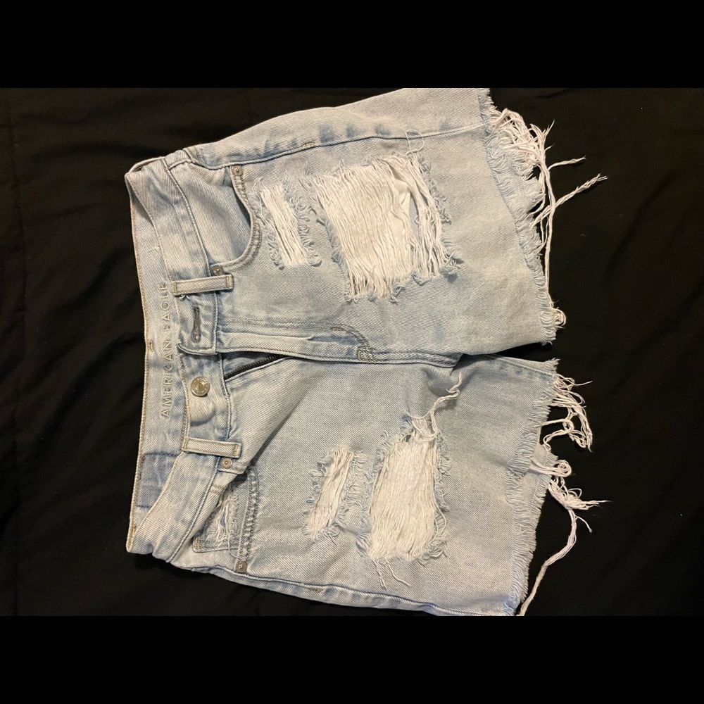 Ripped American eagle shorts